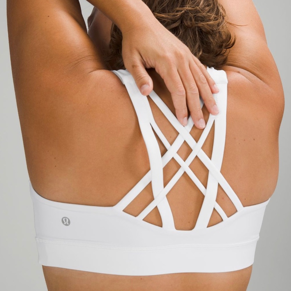 white lululemon free to be elevated sports bra